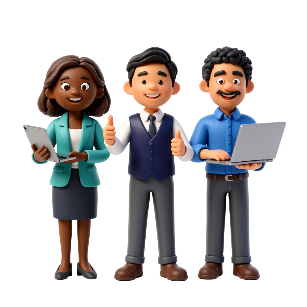 Diverse team of accountants using Ledgersync